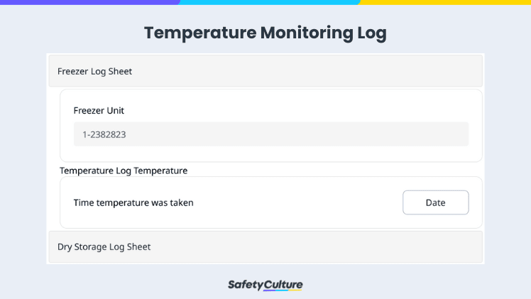 temperature monitoring log