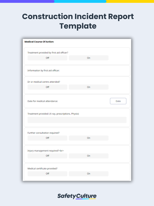 Construction Incident Report Template