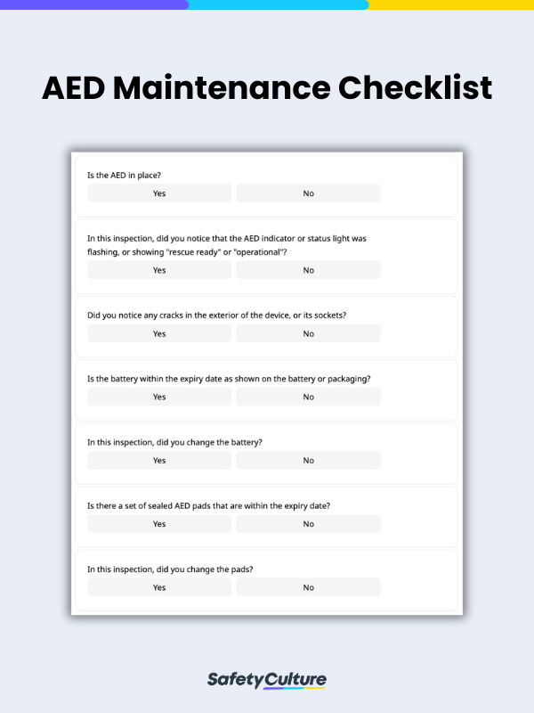 Free AED Maintenance Checklist | PDF | SafetyCulture free-aed-maintenance-checklist-pdf-safetyculture